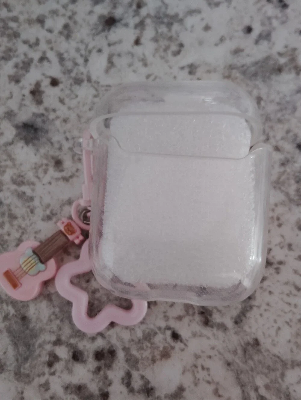 CUTE PINK BEAR AIRPODS CASE COMPATIBLE 1/2 Cover -